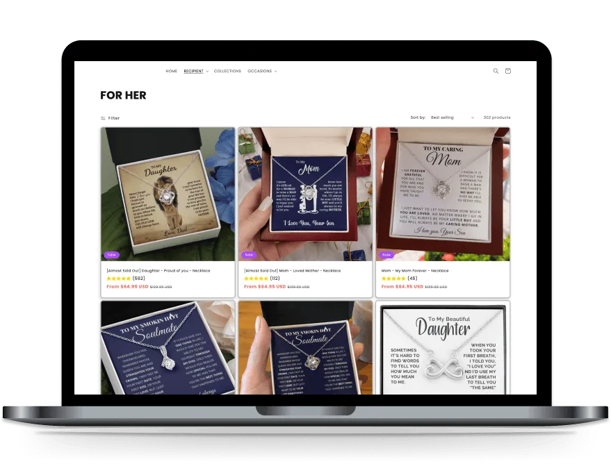 A Shopify store preloaded with proven products